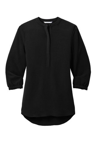 Port Authority Ladies 3/4-Sleeve Textured Crepe Tunic image thumbnail