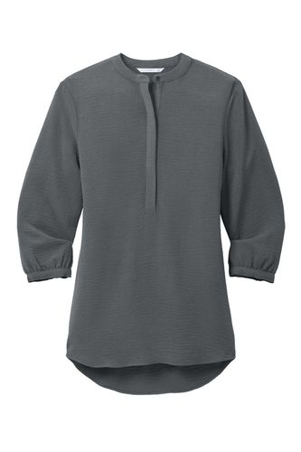 Port Authority Ladies 3/4-Sleeve Textured Crepe Tunic image thumbnail