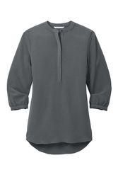 Image of Port Authority Ladies 3/4-Sleeve Textured Crepe Tunic