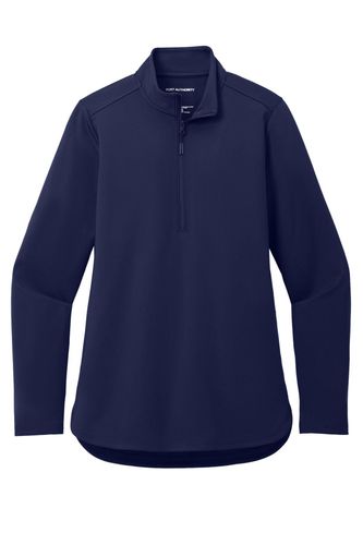 Ladies Double Knit 1/4-Zip image thumbnail