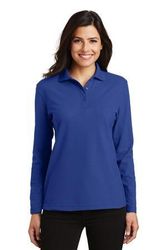 Image of Port Authority Ladies Silk Touch Long Sleeve Polo