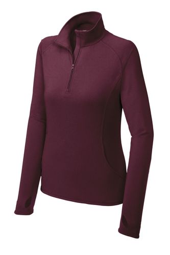 Sport-Tek Ladies Sport-Wick Stretch 1/4-Zip Pullover image thumbnail