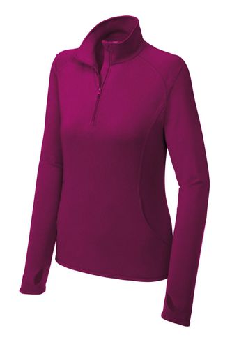 Sport-Tek Ladies Sport-Wick Stretch 1/4-Zip Pullover image thumbnail