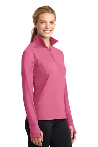 Sport-Tek Ladies Sport-Wick Stretch 1/4-Zip Pullover image thumbnail