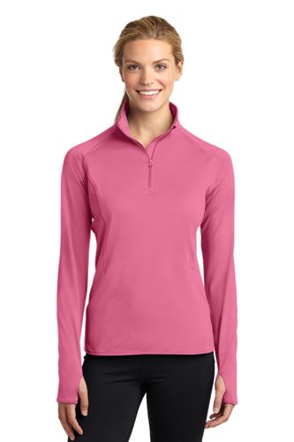 Sport-Tek Ladies Sport-Wick Stretch 1/4-Zip Pullover image thumbnail