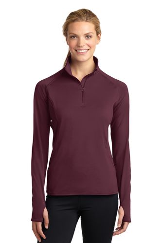Sport-Tek Ladies Sport-Wick Stretch 1/4-Zip Pullover image thumbnail