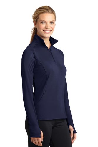 Sport-Tek Ladies Sport-Wick Stretch 1/4-Zip Pullover image thumbnail