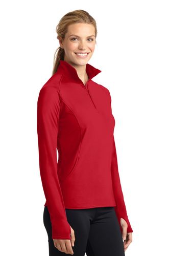 Sport-Tek Ladies Sport-Wick Stretch 1/4-Zip Pullover image thumbnail