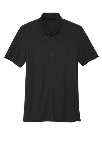 Mercer+Mettle Stretch Pique Full-Button Polo image thumbnail