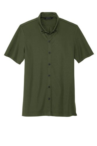 Mercer+Mettle Stretch Pique Full-Button Polo image thumbnail