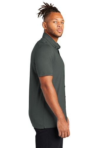 Mercer+Mettle Stretch Pique Full-Button Polo image thumbnail