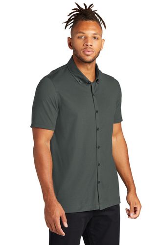 Mercer+Mettle Stretch Pique Full-Button Polo image thumbnail