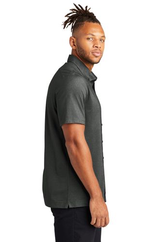 Mercer+Mettle Stretch Pique Full-Button Polo image thumbnail