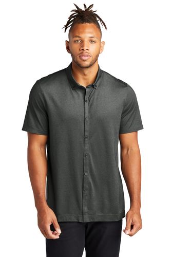 Mercer+Mettle Stretch Pique Full-Button Polo image thumbnail