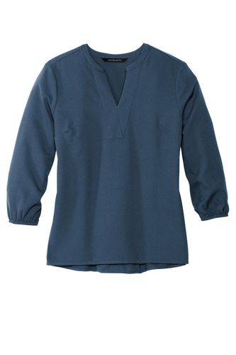 MERCER+METTLE Women's Stretch Crepe 3/4-Sleeve Blouse  image thumbnail