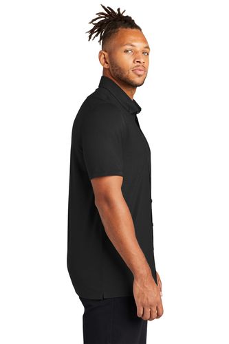 Mercer+Mettle Stretch Pique Full-Button Polo image thumbnail