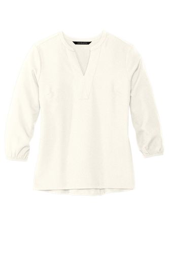 MERCER+METTLE Women's Stretch Crepe 3/4-Sleeve Blouse  image thumbnail