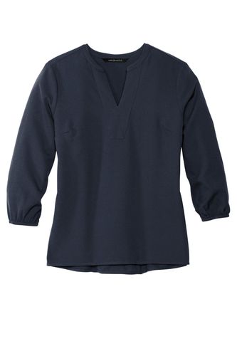 MERCER+METTLE Women's Stretch Crepe 3/4-Sleeve Blouse  image thumbnail