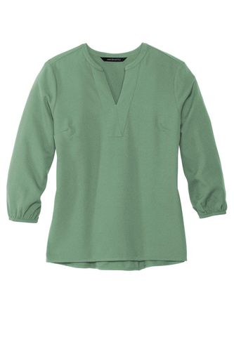 MERCER+METTLE Women's Stretch Crepe 3/4-Sleeve Blouse  image thumbnail