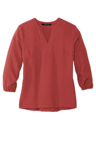 MERCER+METTLE Women's Stretch Crepe 3/4-Sleeve Blouse  image thumbnail