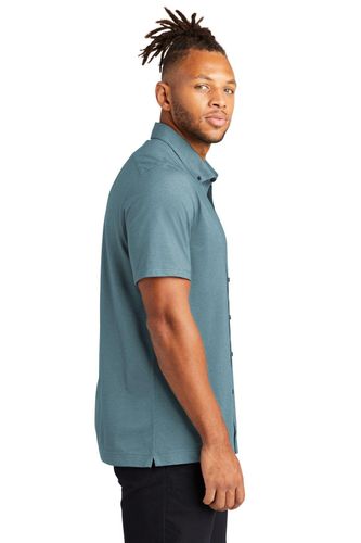 Mercer+Mettle Stretch Pique Full-Button Polo image thumbnail