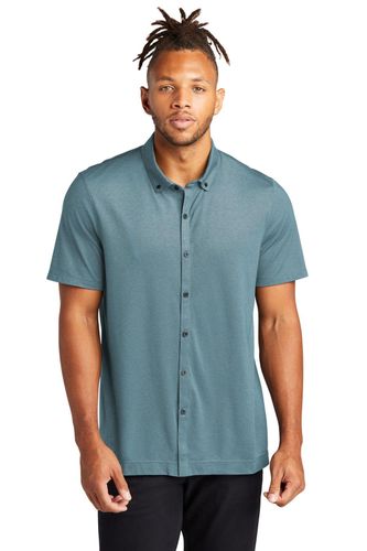 Mercer+Mettle Stretch Pique Full-Button Polo image thumbnail