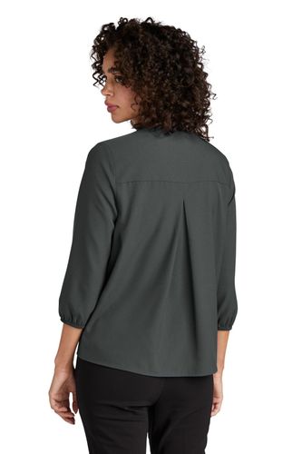 MERCER+METTLE Women's Stretch Crepe 3/4-Sleeve Blouse  image thumbnail