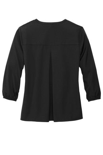 MERCER+METTLE Women's Stretch Crepe 3/4-Sleeve Blouse  image thumbnail