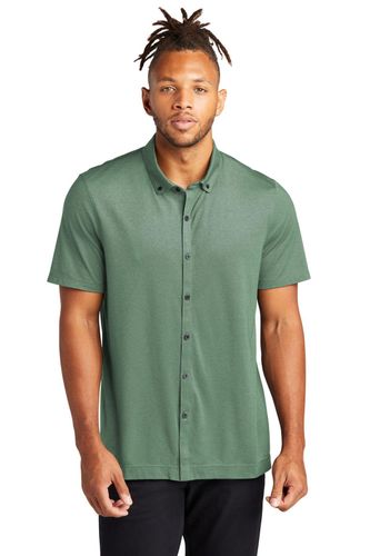 Mercer+Mettle Stretch Pique Full-Button Polo image thumbnail