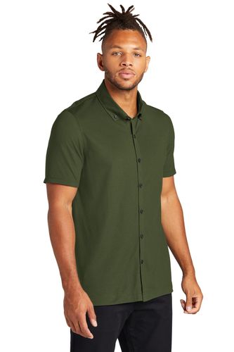 Mercer+Mettle Stretch Pique Full-Button Polo image thumbnail