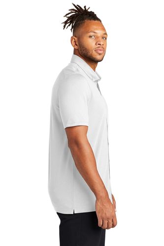 Mercer+Mettle Stretch Pique Full-Button Polo image thumbnail
