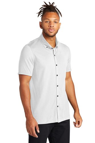 Mercer+Mettle Stretch Pique Full-Button Polo image thumbnail