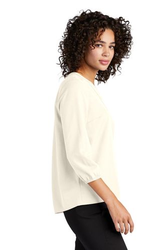 MERCER+METTLE Women's Stretch Crepe 3/4-Sleeve Blouse  image thumbnail