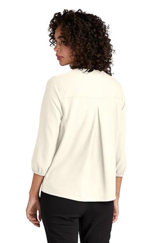 MERCER+METTLE Women's Stretch Crepe 3/4-Sleeve Blouse  image thumbnail