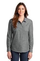 Image of Port Authority Ladies Slub Chambray Shirt