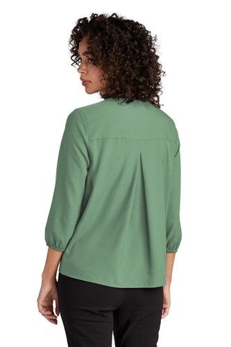 MERCER+METTLE Women's Stretch Crepe 3/4-Sleeve Blouse  image thumbnail