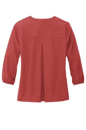 MERCER+METTLE Women's Stretch Crepe 3/4-Sleeve Blouse  image thumbnail