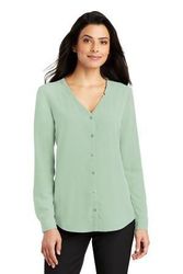 Image of Port Authority Ladies Long Sleeve Button-Front Blouse