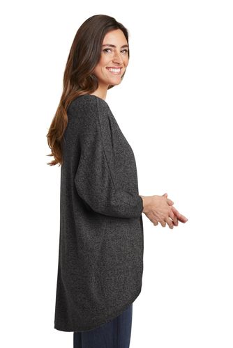 Port Authority Ladies Marled Cocoon Sweater image thumbnail