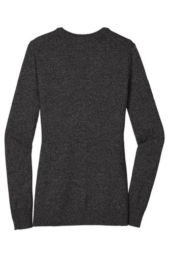 Port Authority Ladies Marled Cardigan Sweater image thumbnail