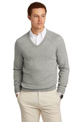 Image of Brooks Brothers Cotton Stretch V-Neck Sweater 