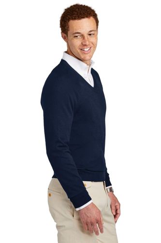 Brooks Brothers Cotton Stretch V-Neck Sweater  image thumbnail