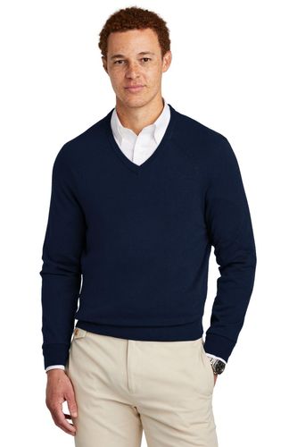 Brooks Brothers Cotton Stretch V-Neck Sweater  image thumbnail