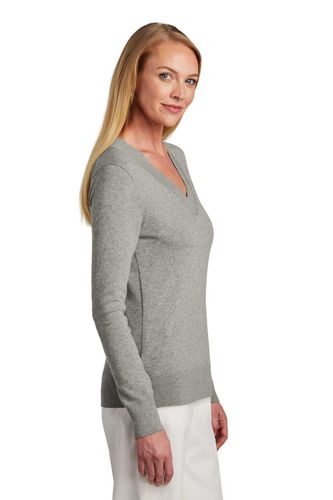 Brooks Brothers Women's Cotton Stretch V-Neck Sweater image thumbnail
