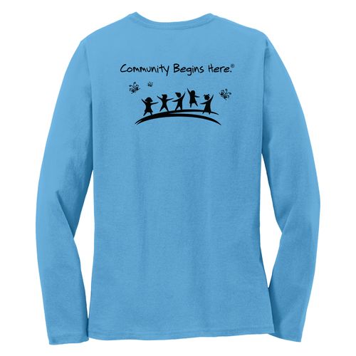 Community Begins Here Women's Long Sleeve T-Shirt - Black Imprint (KA-LPC54LS-COMM-B) image thumbnail