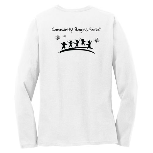 Community Begins Here Women's Long Sleeve T-Shirt - Black Imprint (KA-LPC54LS-COMM-B) image thumbnail