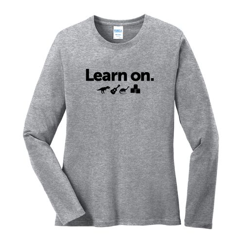 Learn On. Women's Long Sleeve T-Shirt - Black Imprint (KA-LPC54LS-LEARN-B) image thumbnail