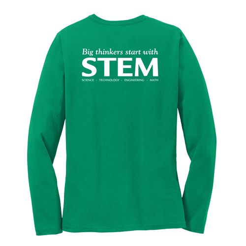 STEM Women's Long Sleeve T-Shirt - White Imprint (KA-LPC54LS-STEM-W) image thumbnail