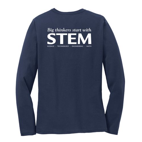 STEM Women's Long Sleeve T-Shirt - White Imprint (KA-LPC54LS-STEM-W) image thumbnail