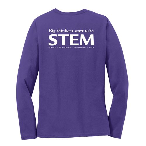 STEM Women's Long Sleeve T-Shirt - White Imprint (KA-LPC54LS-STEM-W) image thumbnail
